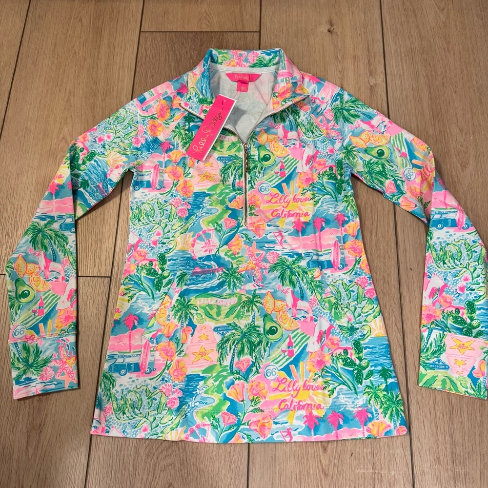 NWT Lilly Pulitzer Skipper Popover Lilly Loves California XXS sweater